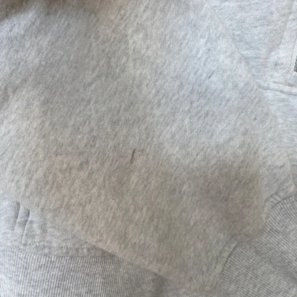 Lululemon Scuba Cropped Half Zip Hoodie Heathered Grey XS/S - Picture 3 of 7